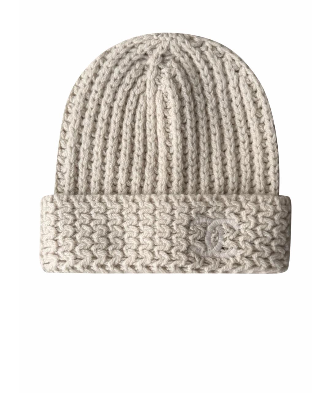 CHANEL Бежевая шапка, фото 1