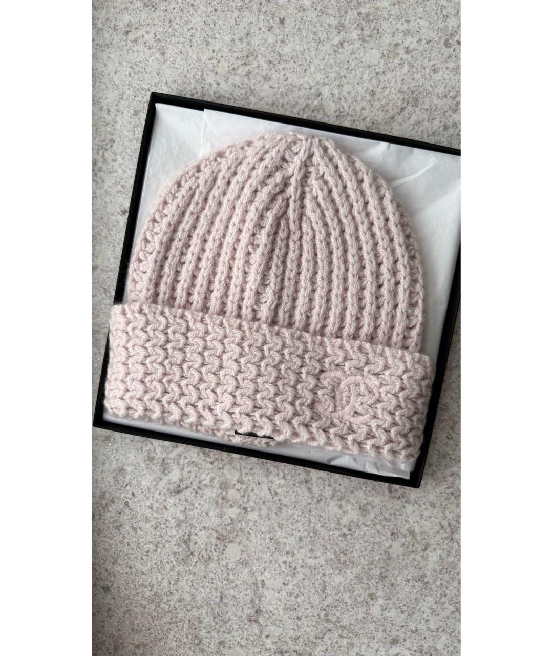 CHANEL Розовая шапка, фото 2