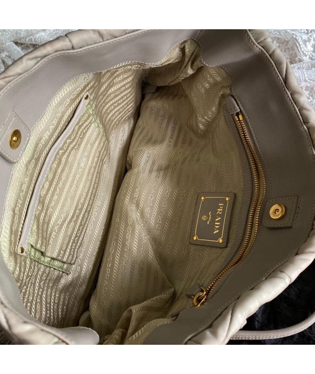 PRADA Серая синтетическая сумка тоут, фото 6