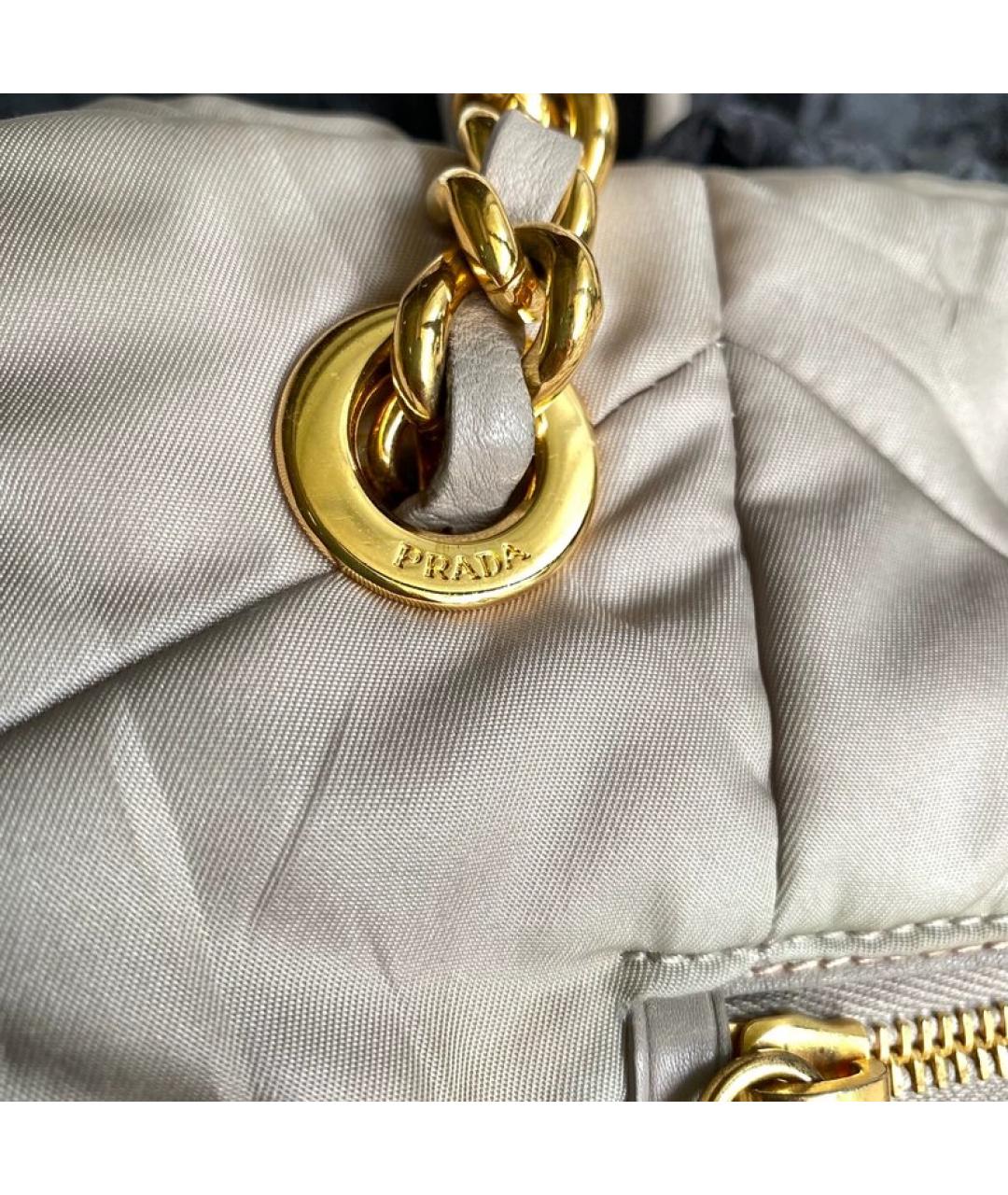 PRADA Серая синтетическая сумка тоут, фото 2