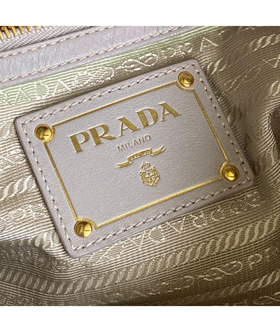 PRADA Серая синтетическая сумка тоут, фото 7