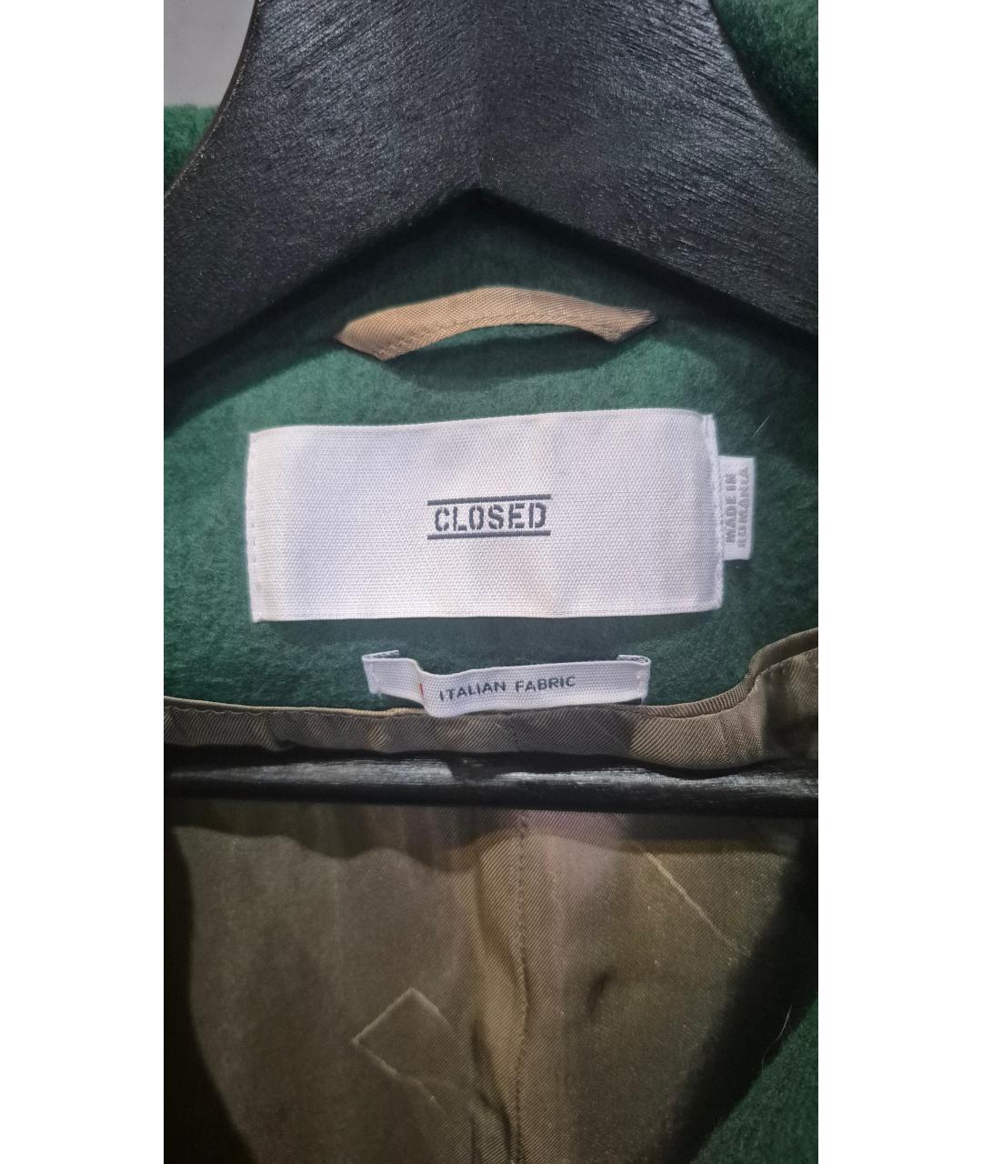 CLOSED Зеленые шерстяное пальто, фото 7