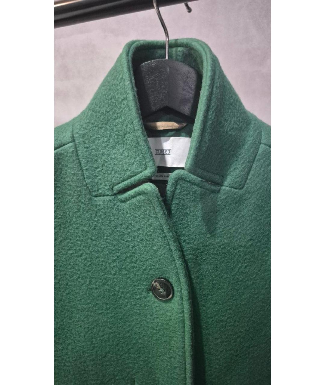 CLOSED Зеленые шерстяное пальто, фото 5