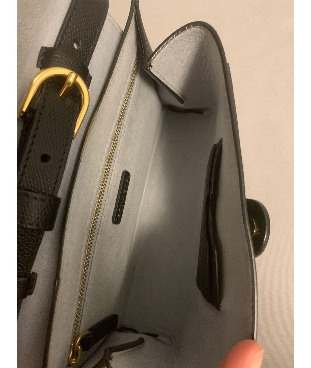 SENREVE Черная кожаная сумка через плечо, фото 4