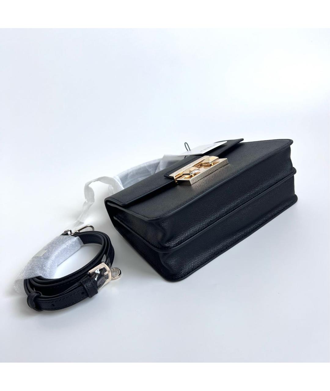 FURLA Черная кожаная сумка с короткими ручками, фото 6