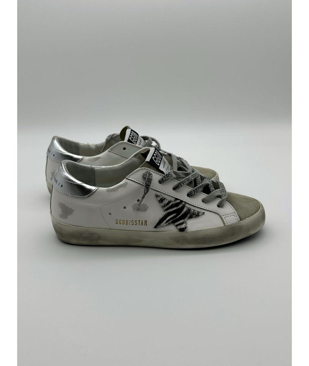 GOLDEN GOOSE DELUXE BRAND Белые кожаные кеды, фото 5