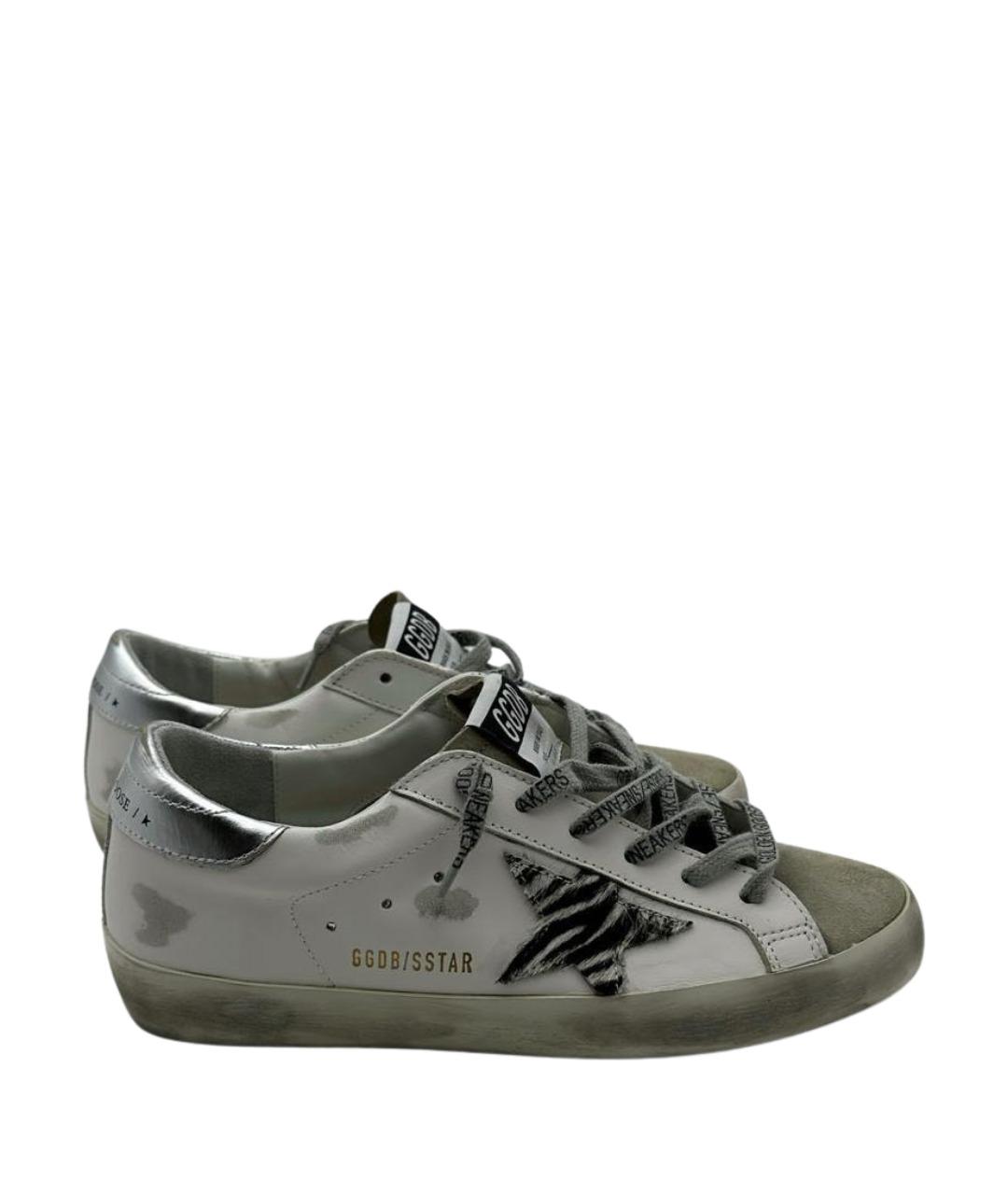 GOLDEN GOOSE DELUXE BRAND Белые кожаные кеды, фото 1