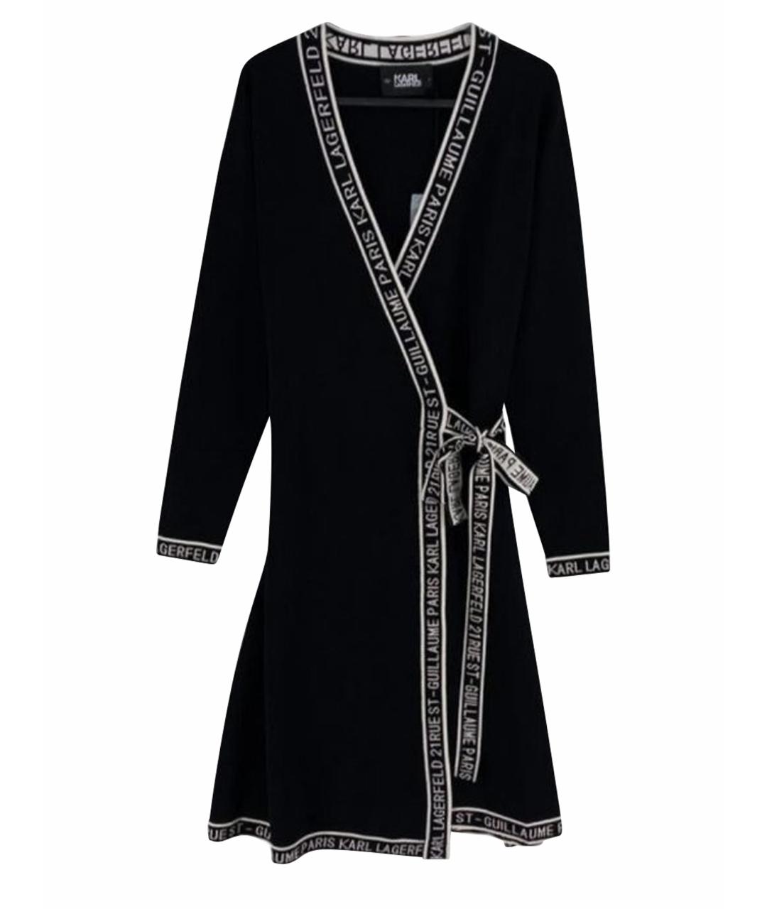 KARL LAGERFELD Черный вискозный кардиган, фото 1