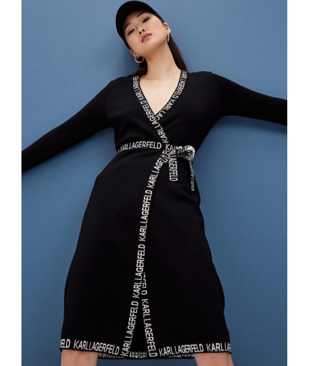 KARL LAGERFELD Черный вискозный кардиган, фото 9
