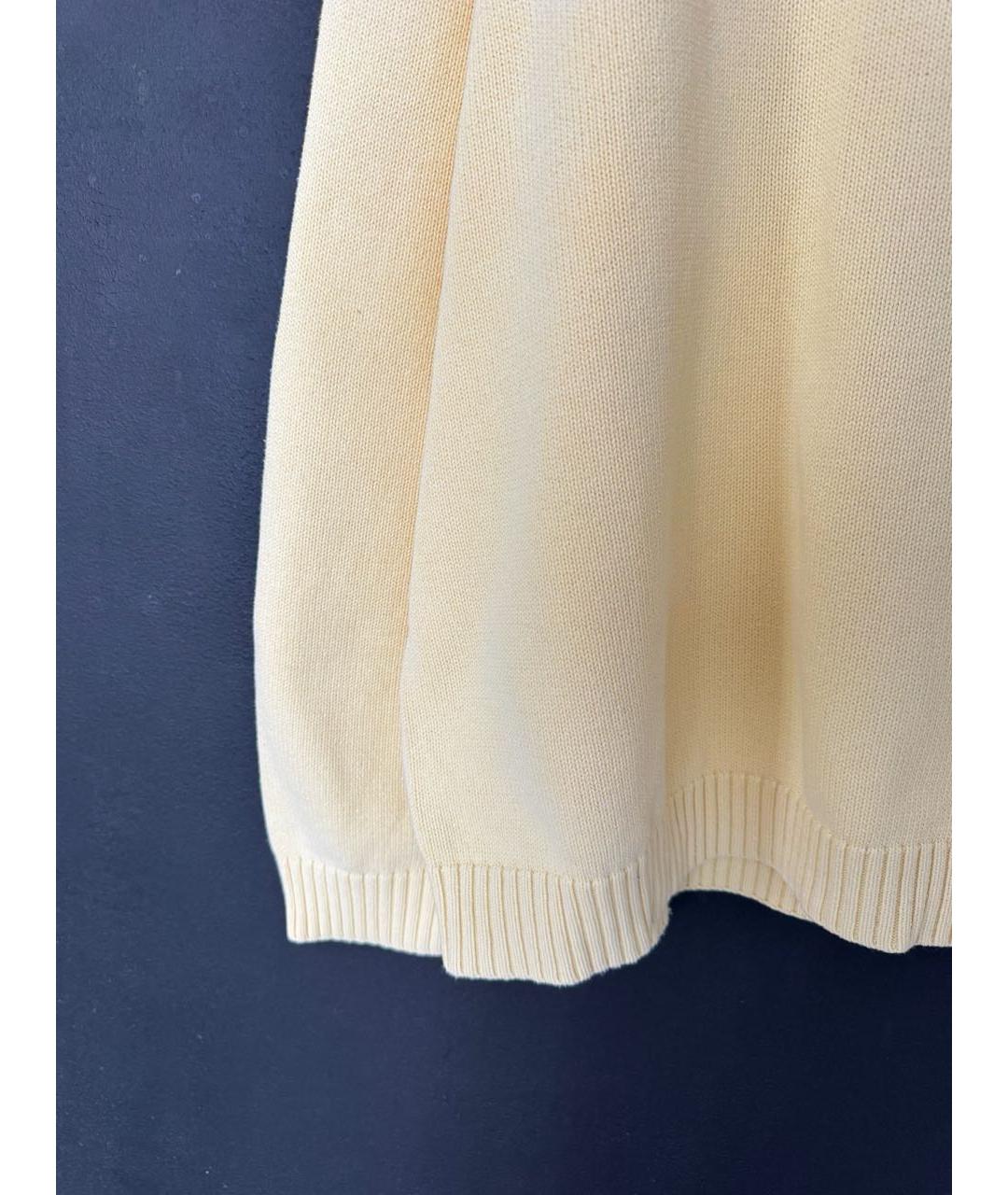 SAINT LAURENT Желтый хлопковый джемпер / свитер, фото 5