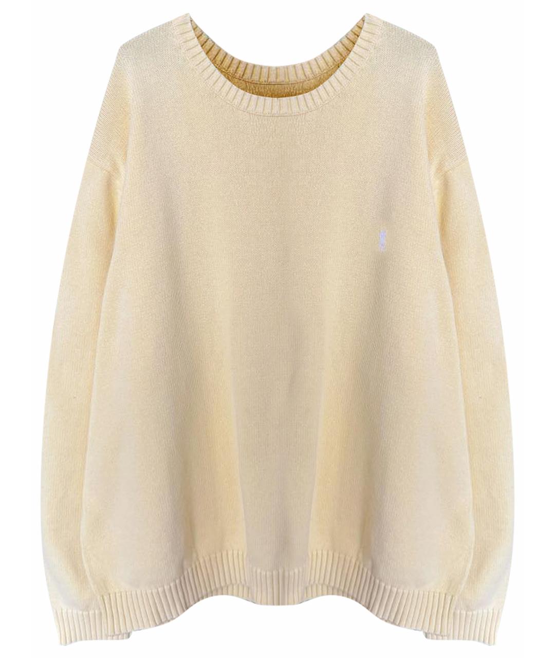 SAINT LAURENT Желтый хлопковый джемпер / свитер, фото 1