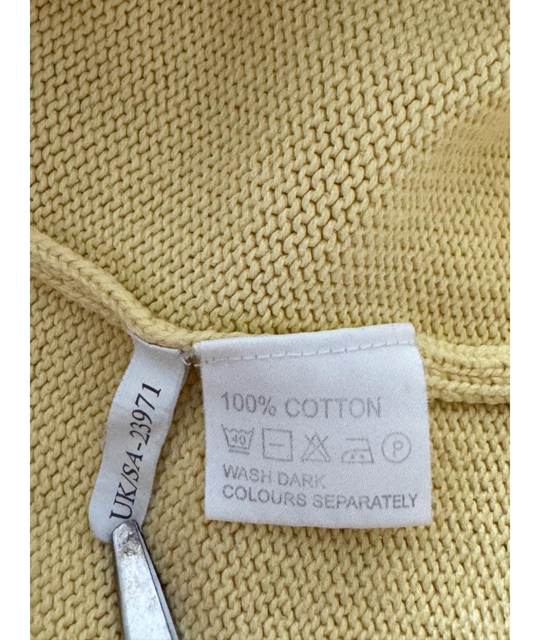 SAINT LAURENT Желтый хлопковый джемпер / свитер, фото 7