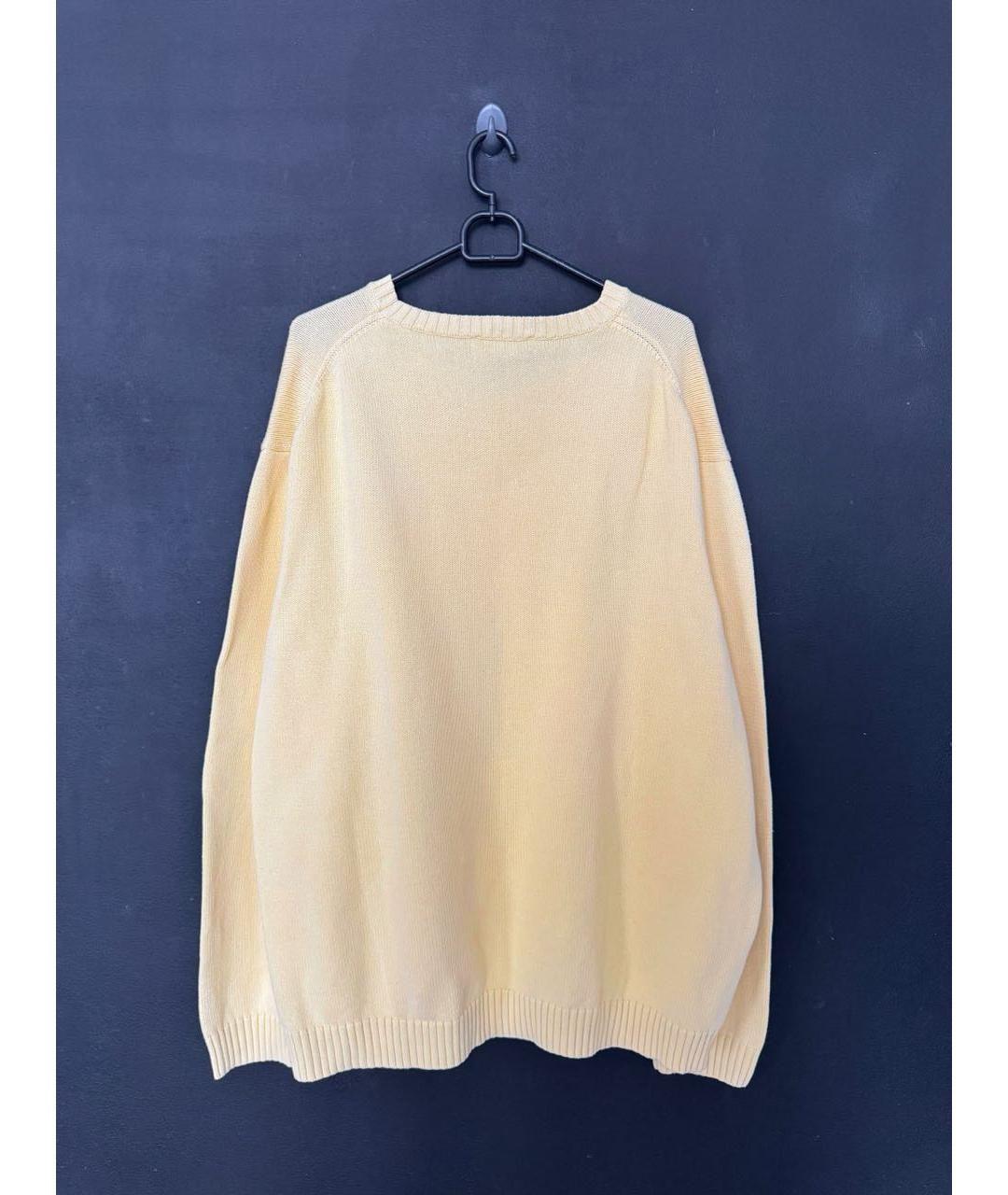 SAINT LAURENT Желтый хлопковый джемпер / свитер, фото 6