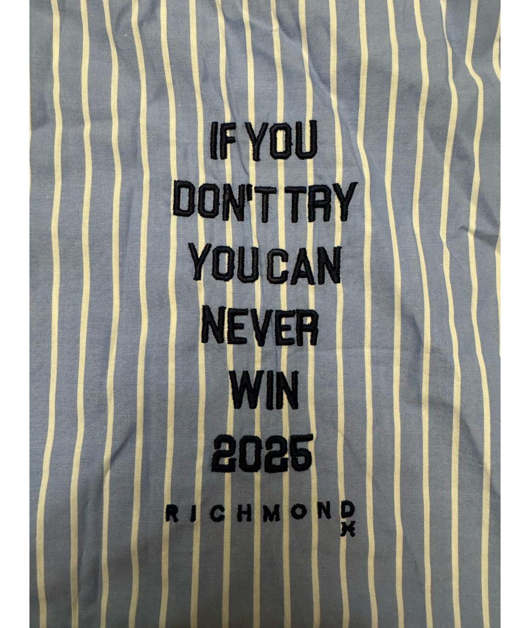 JOHN RICHMOND Голубая хлопковая кэжуал рубашка, фото 4