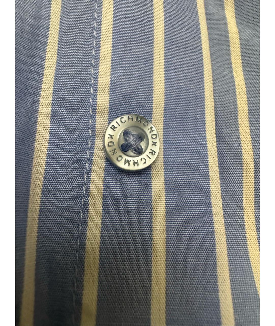 JOHN RICHMOND Голубая хлопковая кэжуал рубашка, фото 5