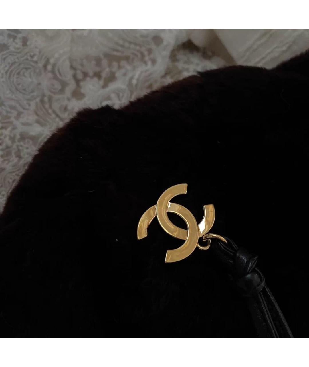 CHANEL Коричневая меховая сумка через плечо, фото 4