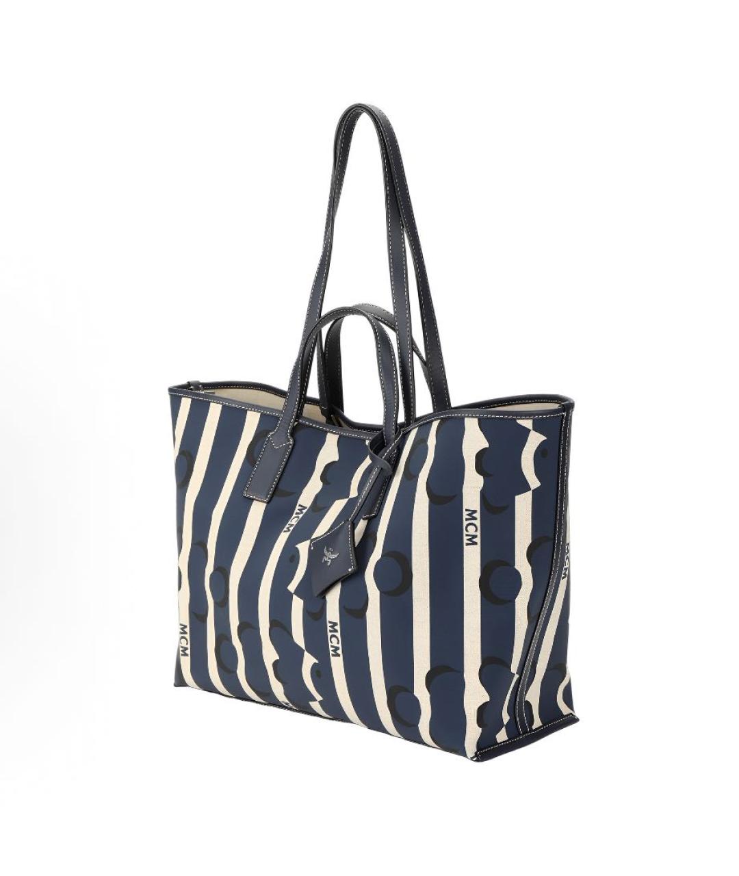 MCM Темно-синяя сумка тоут, фото 2