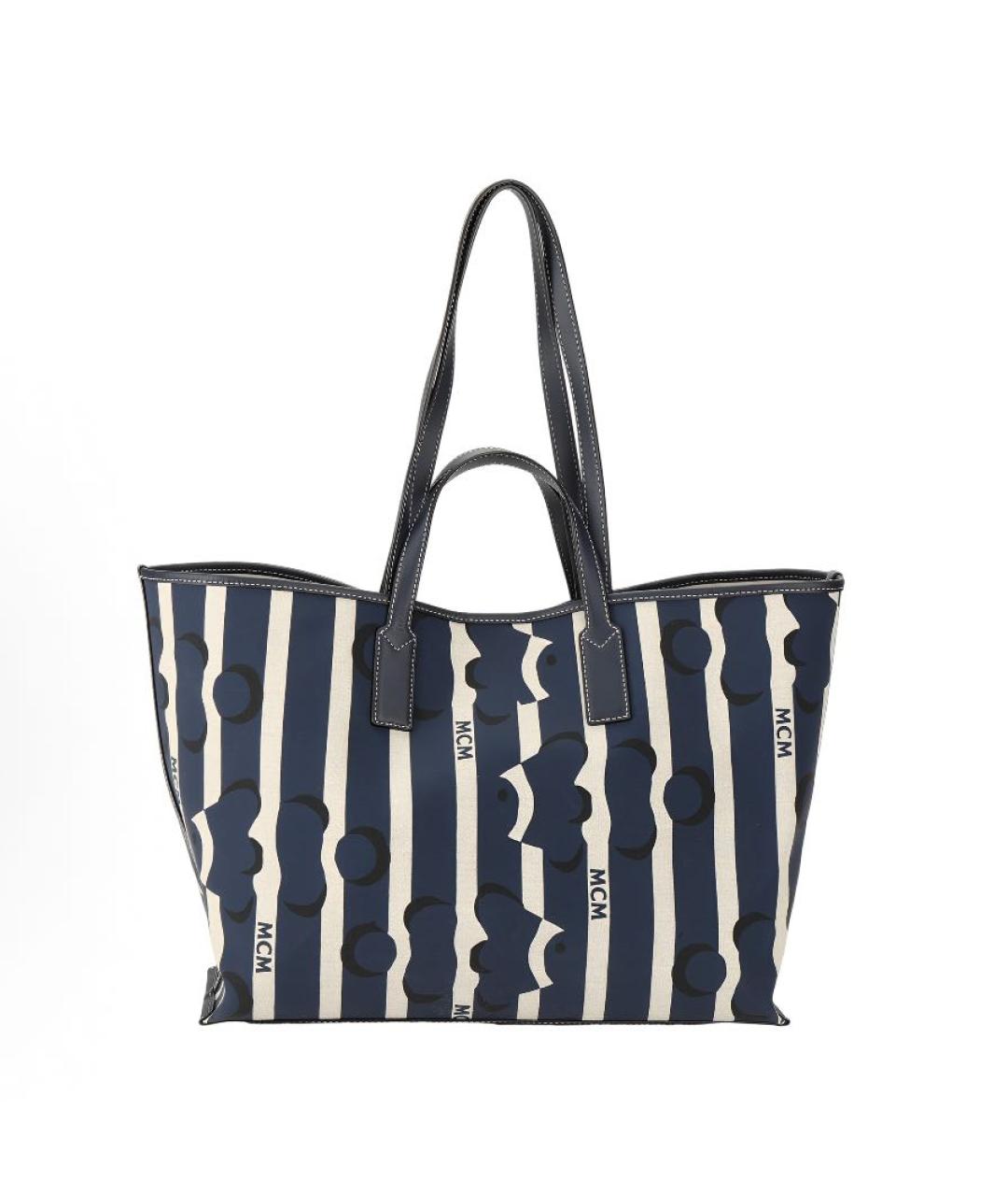 MCM Темно-синяя сумка тоут, фото 3