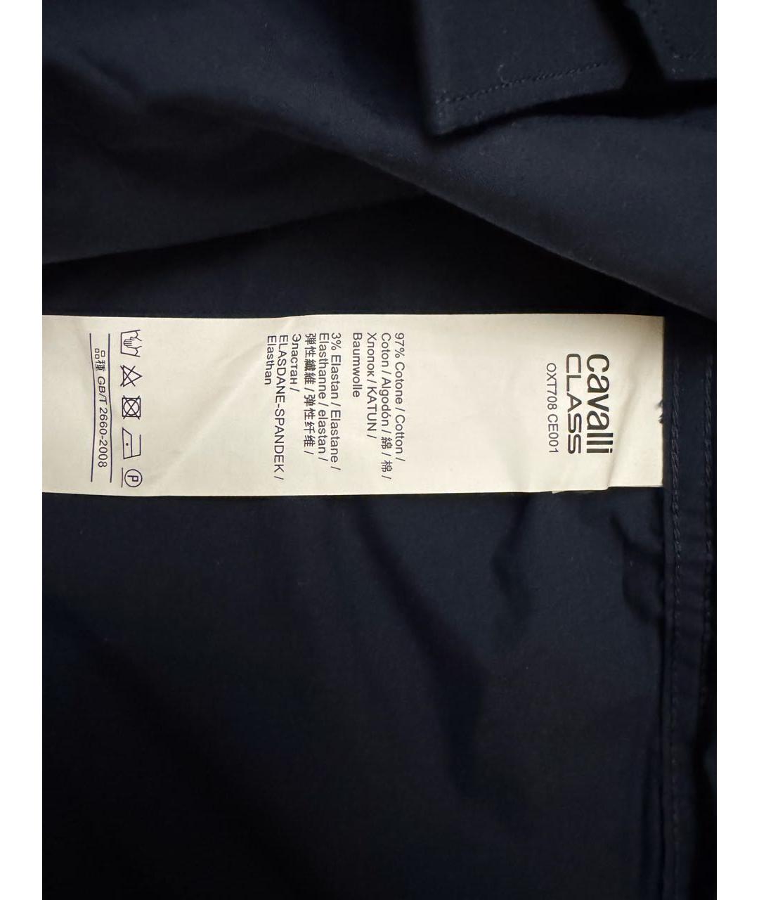 CAVALLI CLASS Черная хлопковая классическая рубашка, фото 6