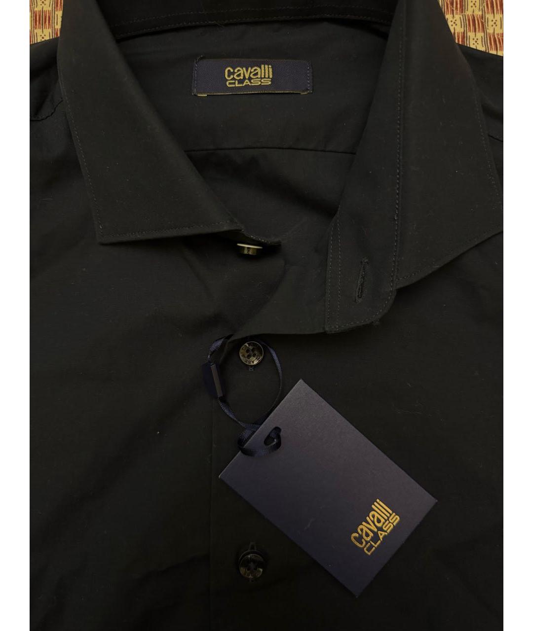 CAVALLI CLASS Черная хлопковая классическая рубашка, фото 3