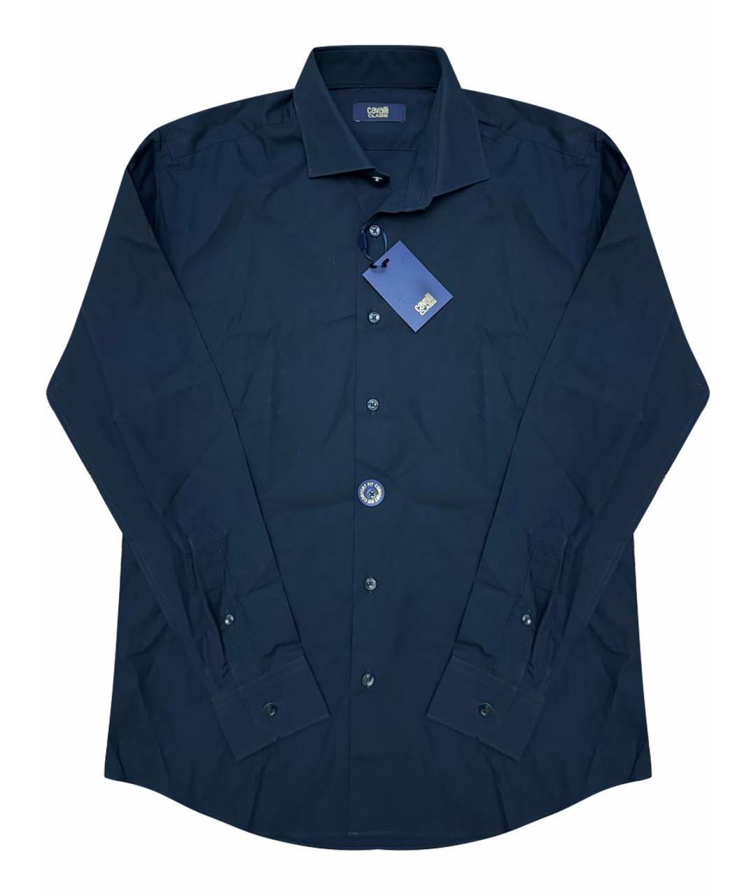 CAVALLI CLASS Черная хлопковая классическая рубашка, фото 1