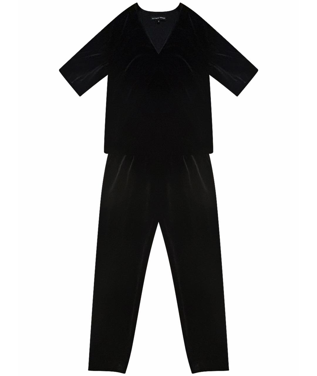 ALEXANDER TEREKHOV Черный бархатный костюм с брюками, фото 1