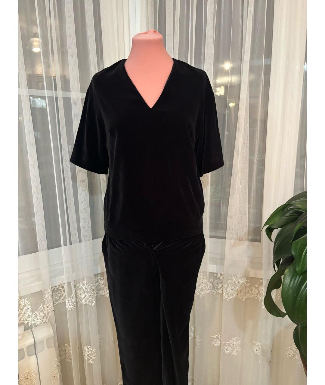 ALEXANDER TEREKHOV Черный бархатный костюм с брюками, фото 2