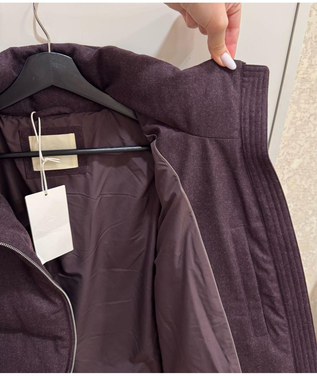 12 STOREEZ Фиолетовый шерстяной пуховик, фото 6