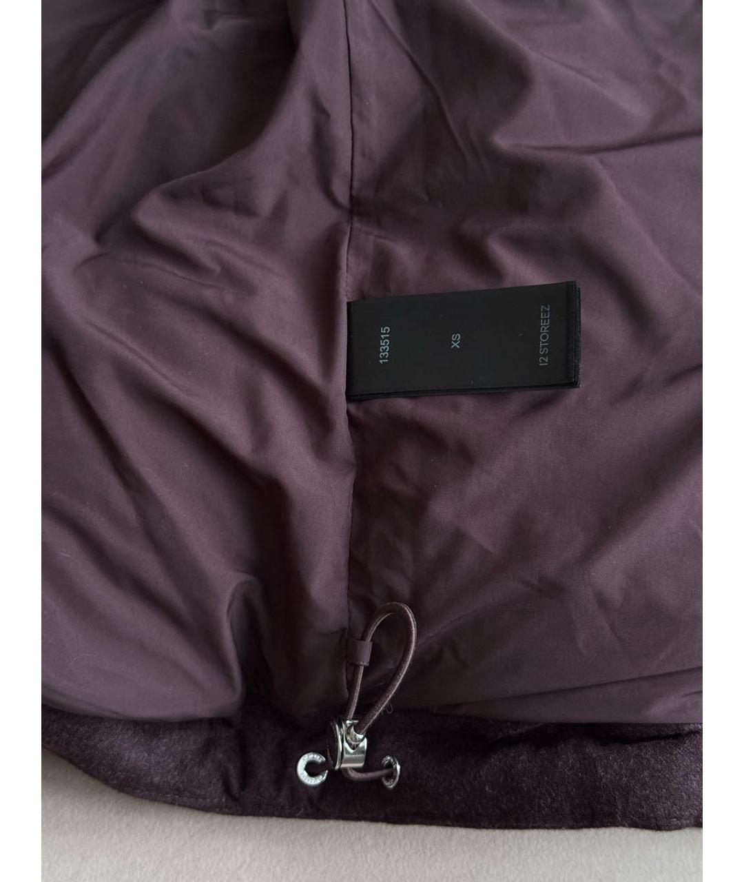 12 STOREEZ Фиолетовый шерстяной пуховик, фото 7