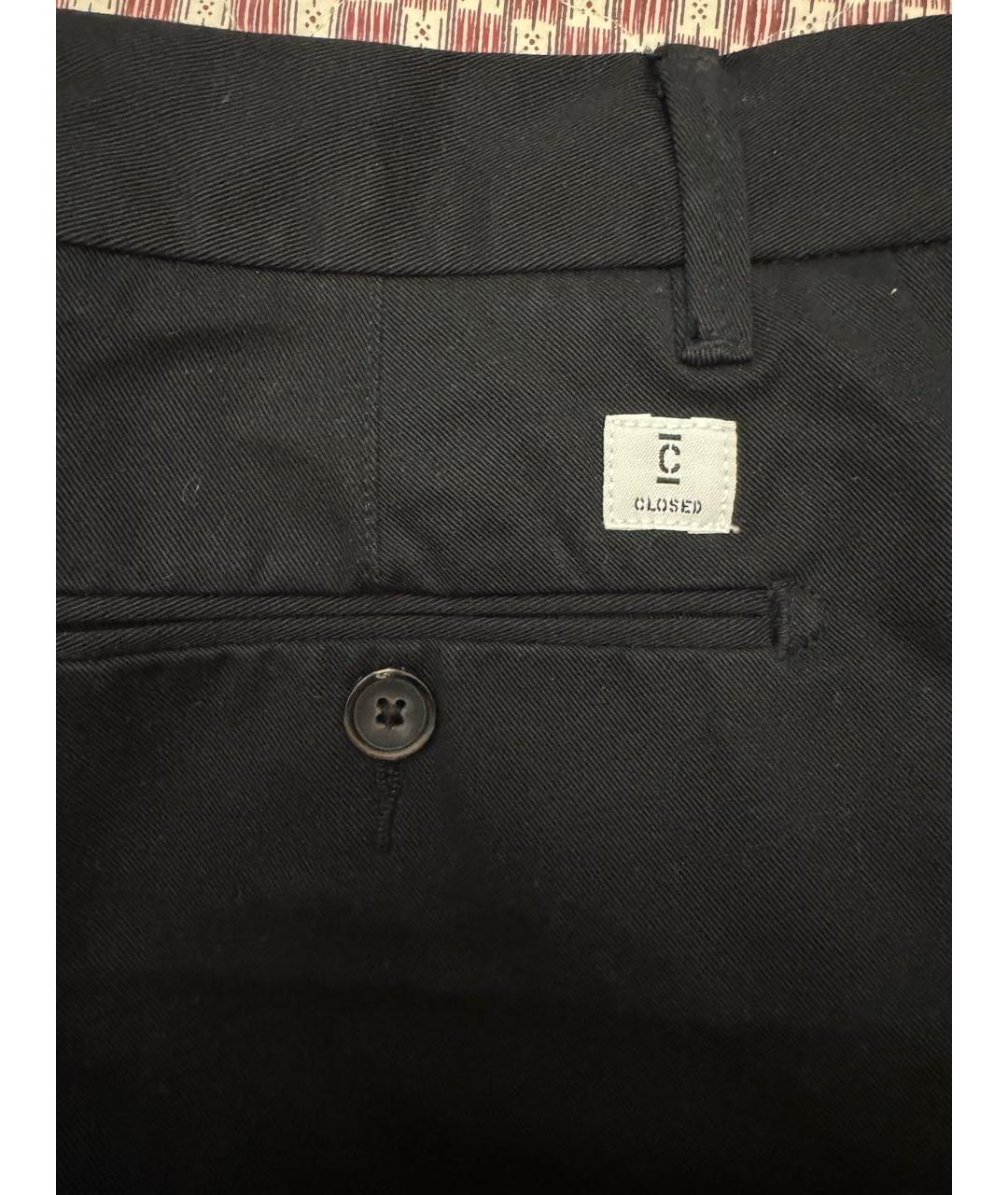 CLOSED Черные хлопковые повседневные брюки, фото 4