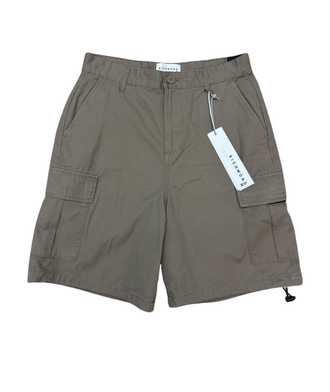 JOHN RICHMOND Хаки хлопковые шорты, фото 1