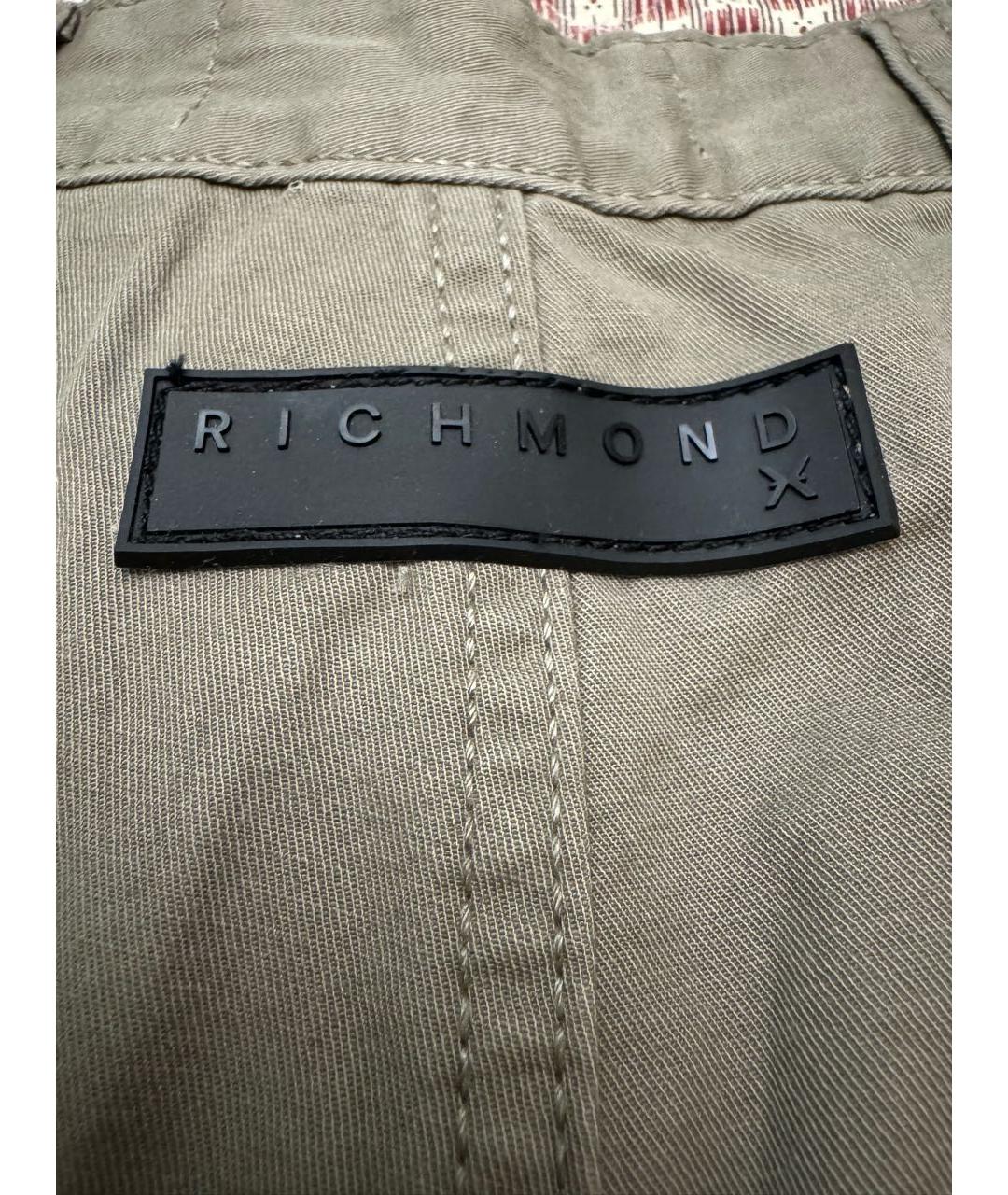 JOHN RICHMOND Хаки хлопковые шорты, фото 7