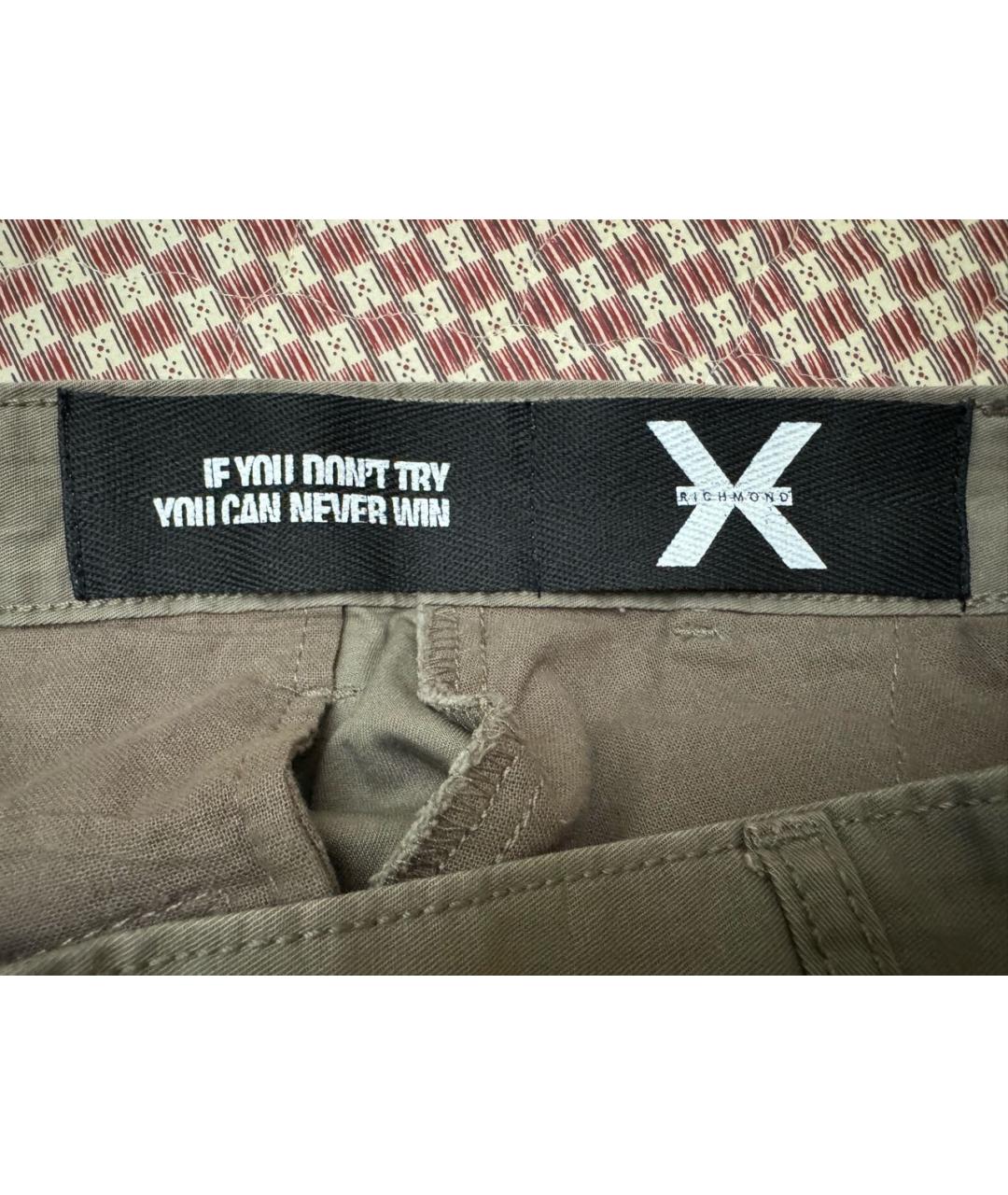 JOHN RICHMOND Хаки хлопковые шорты, фото 5