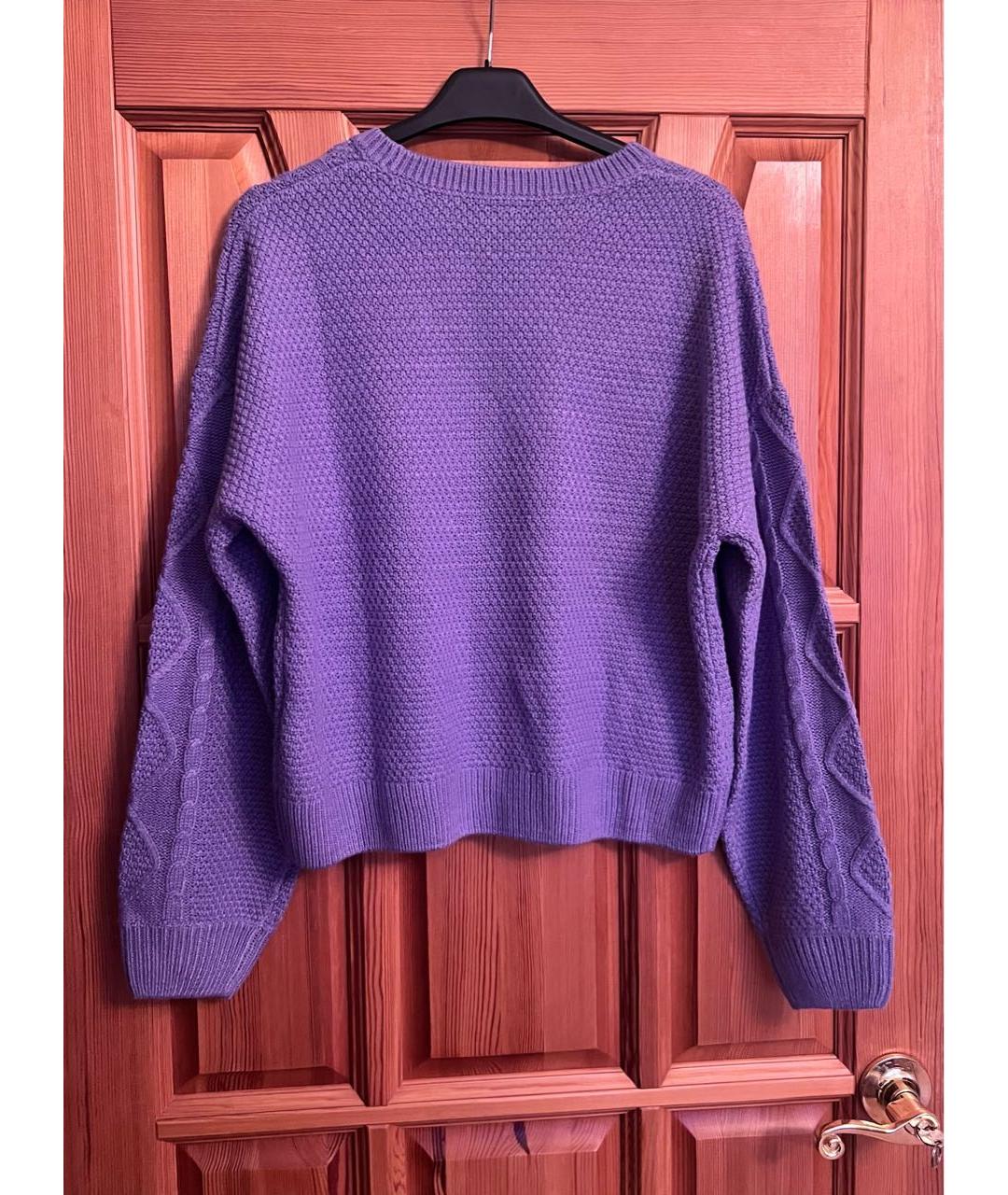 LOVE MOSCHINO Фиолетовый хлопковый джемпер / свитер, фото 2