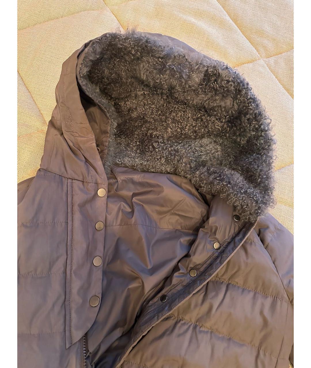 BRUNELLO CUCINELLI Серый пуховик, фото 3