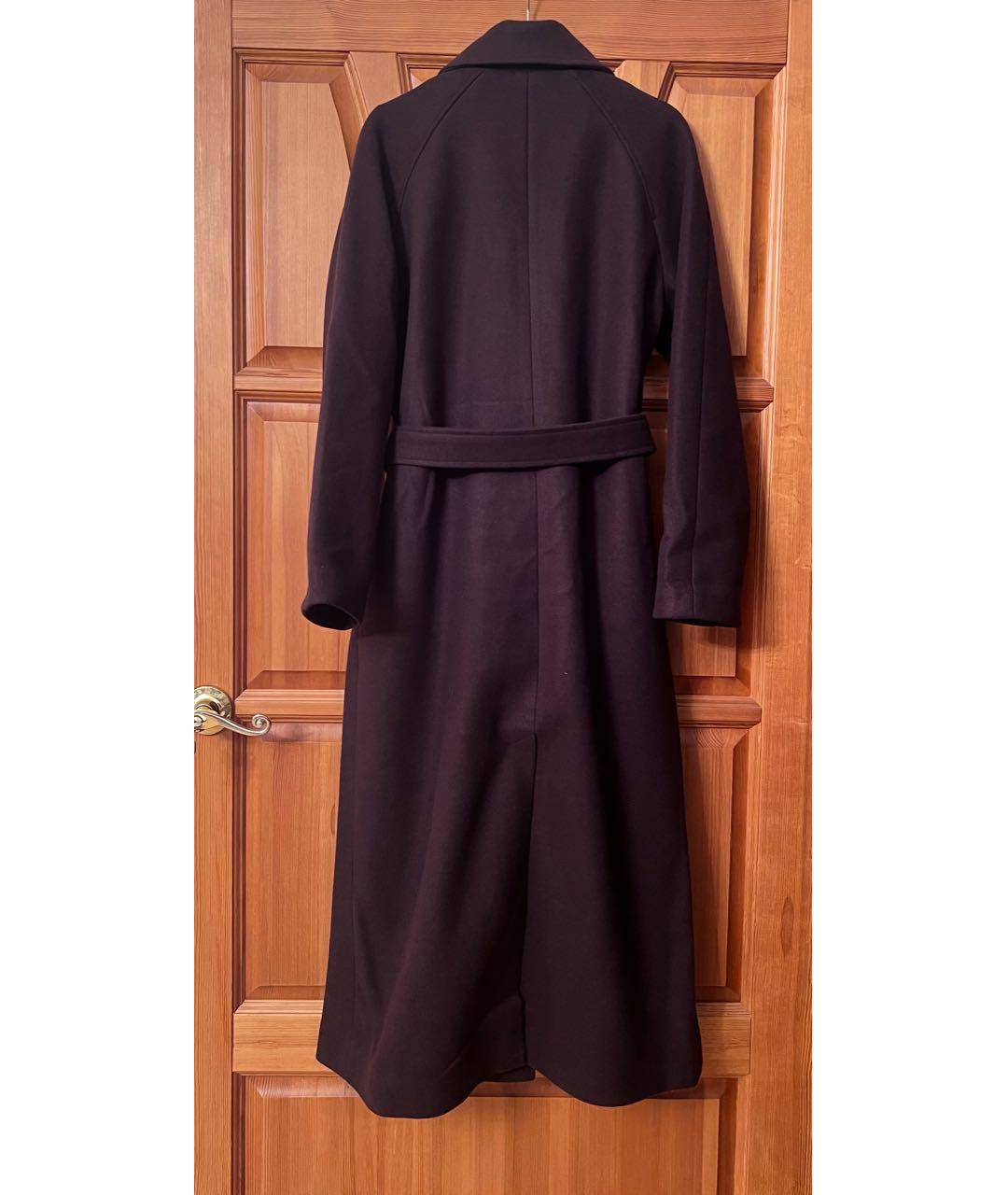 RED VALENTINO Коричневое шерстяное пальто, фото 2