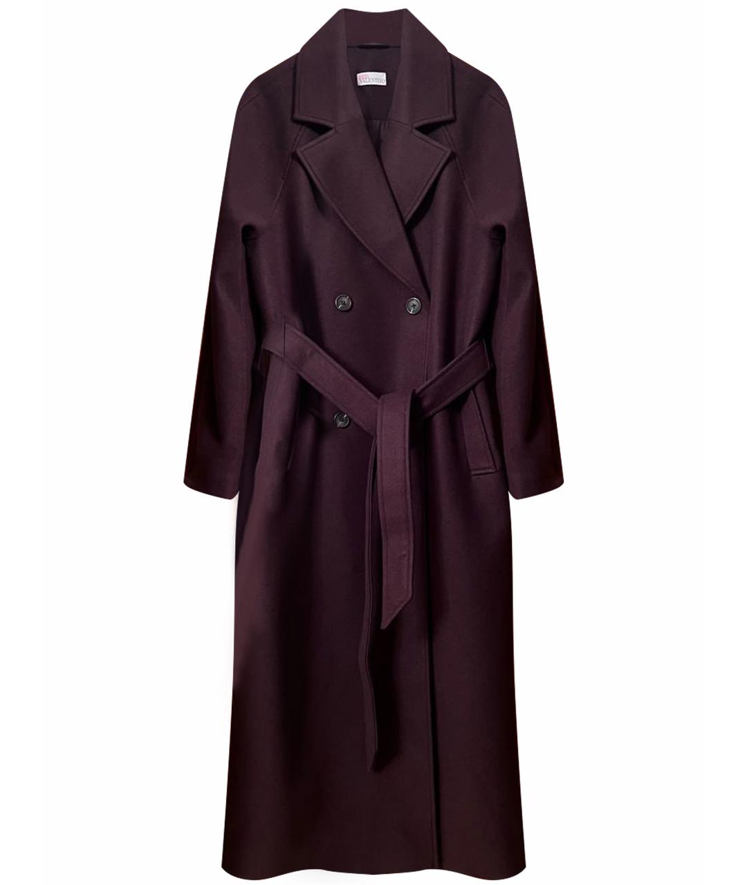 RED VALENTINO Коричневое шерстяное пальто, фото 1