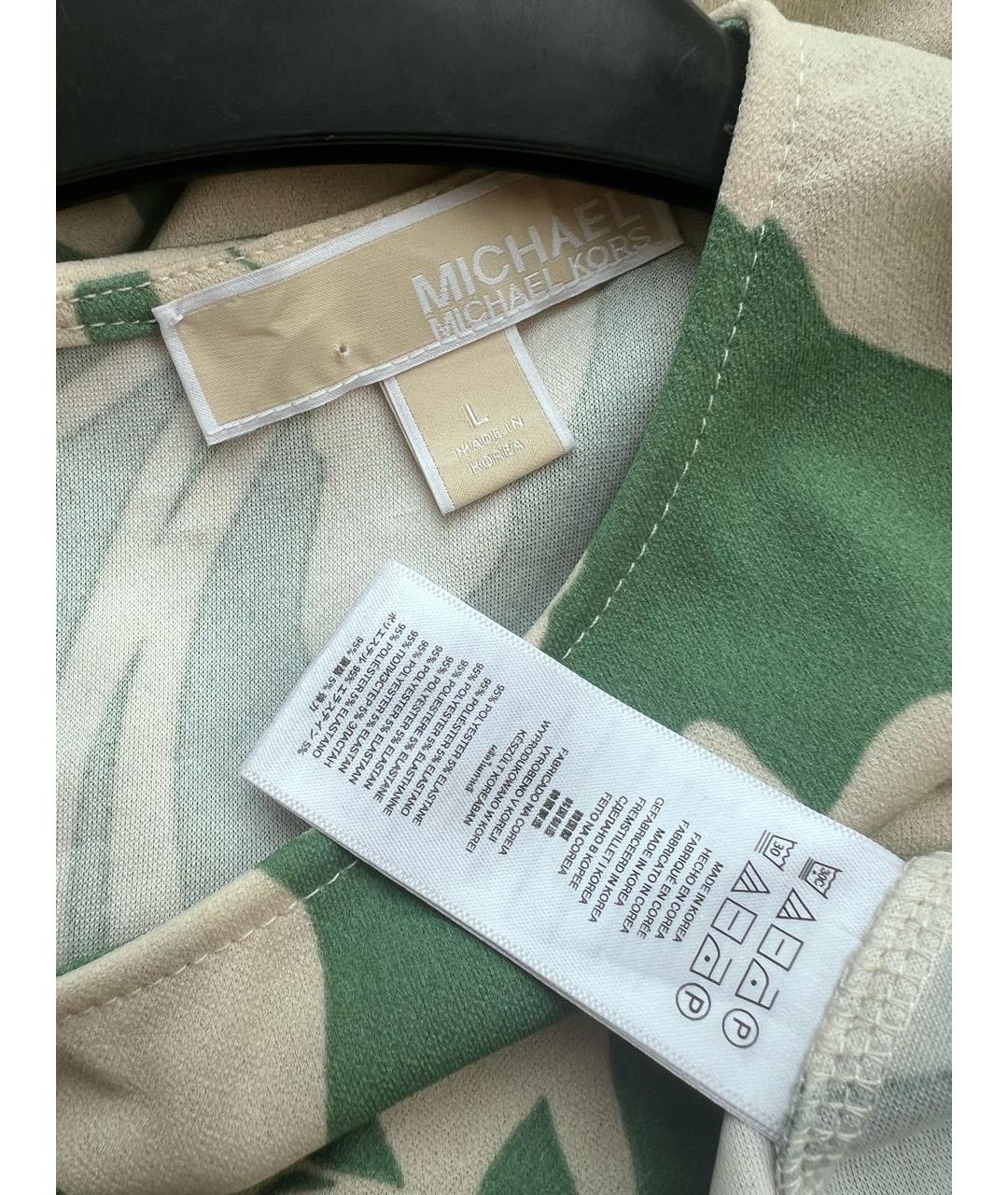MICHAEL MICHAEL KORS Зеленые полиэстеровое повседневное платье, фото 3