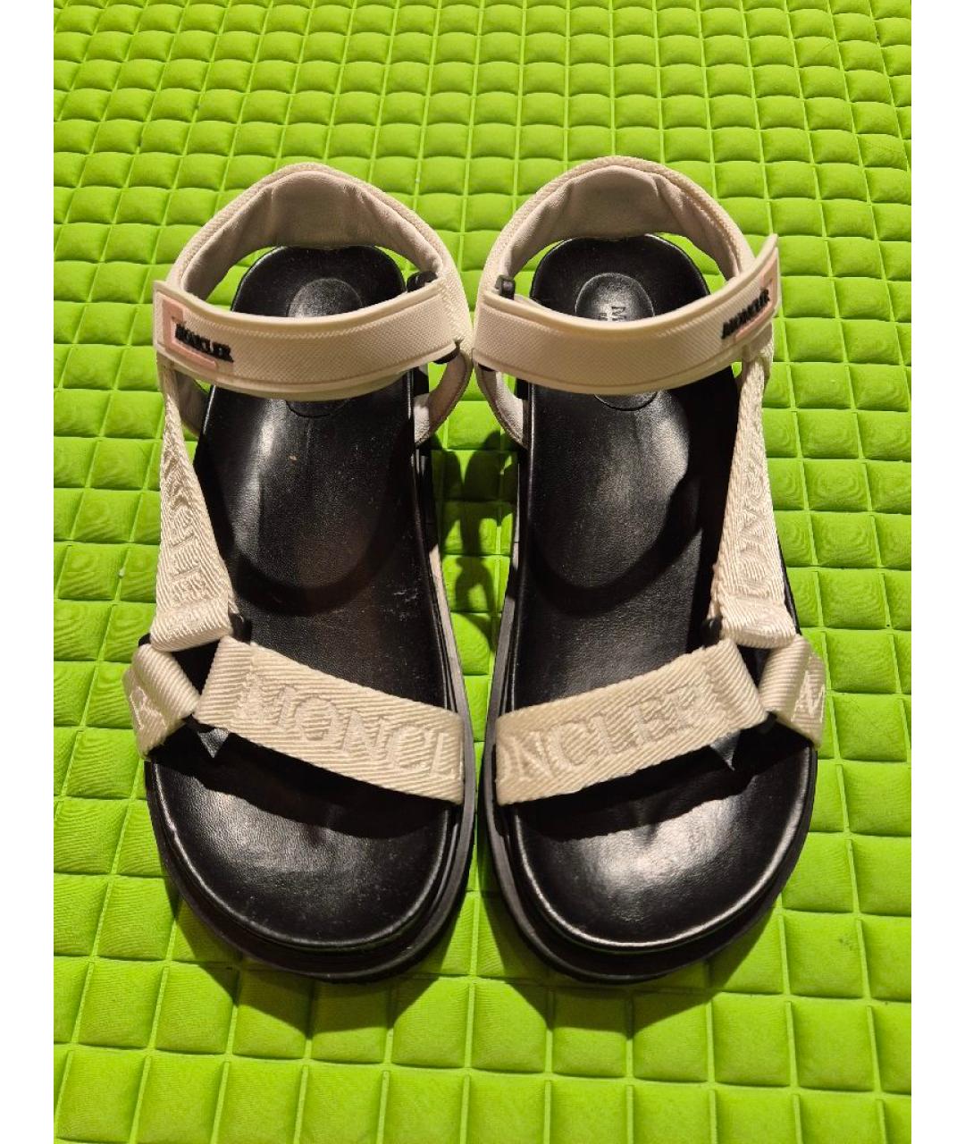 MONCLER Белые текстильные сандалии, фото 7