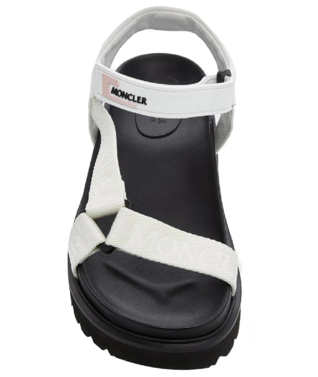 MONCLER Белые текстильные сандалии, фото 3