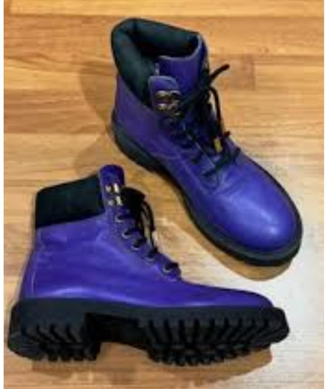 MOSCHINO Фиолетовые кожаные ботинки, фото 4