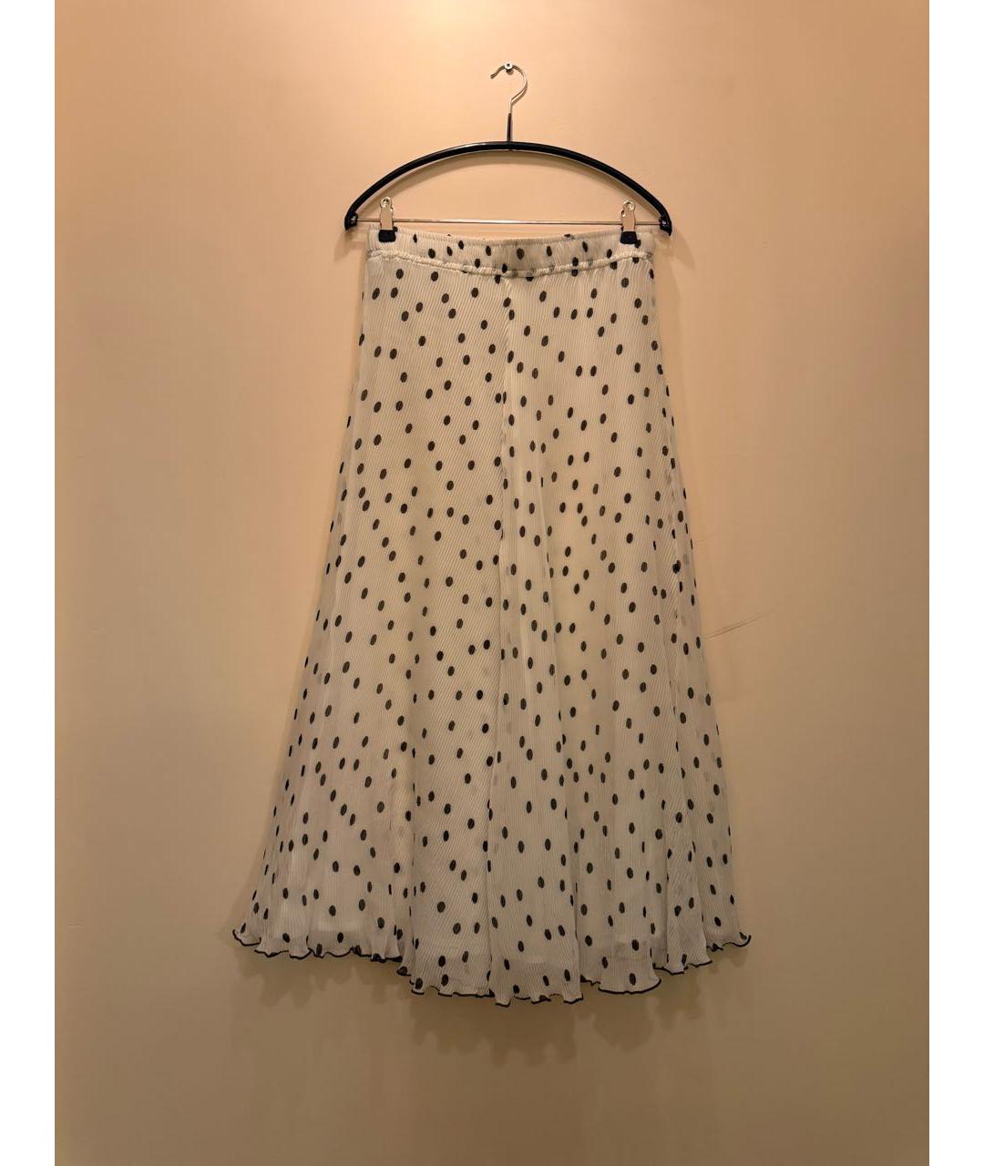 GANNI Белая полиэстеровая юбка миди, фото 4