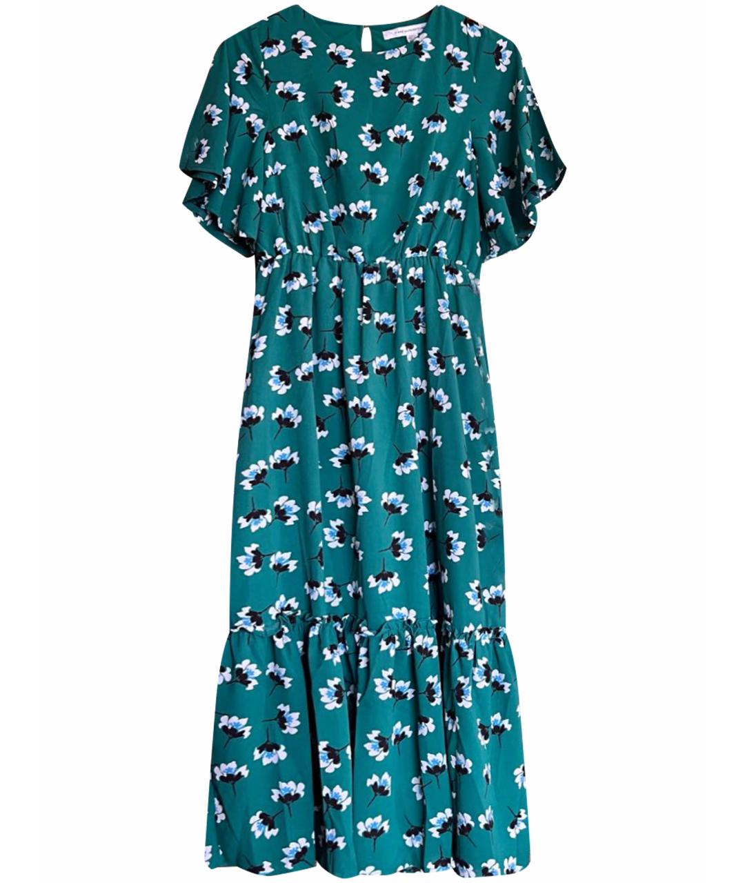 DIANE VON FURSTENBERG Зеленые шелковое повседневное платье, фото 1