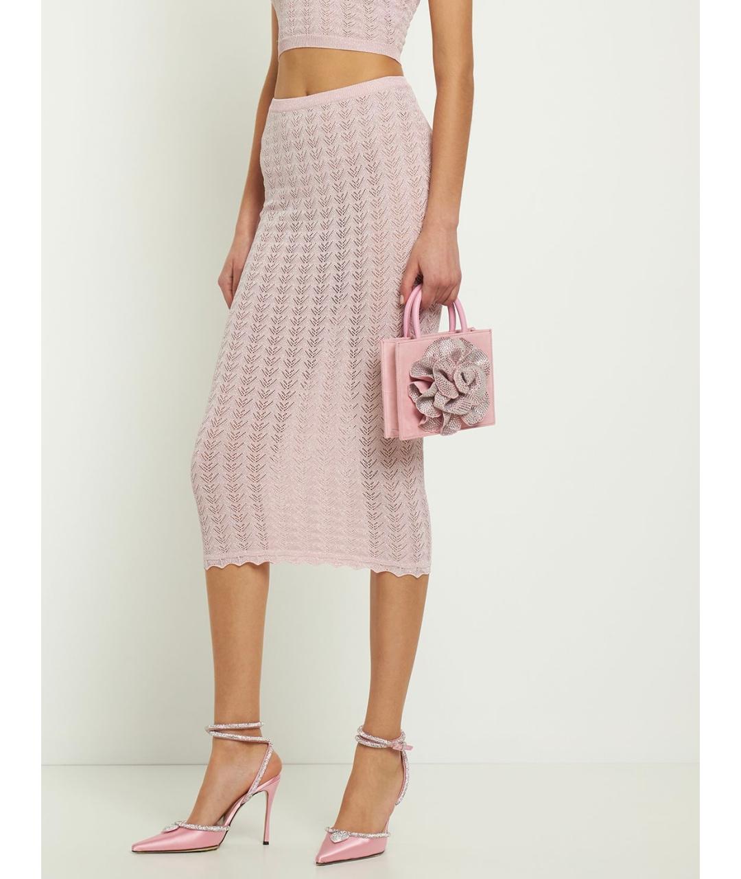 MACH&MACH Розовая замшевая сумка с короткими ручками, фото 2