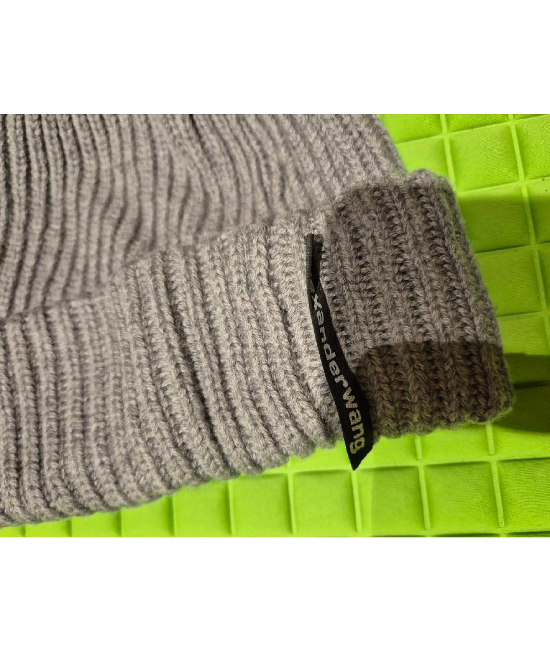 ALEXANDER WANG Серая шерстяная шапка, фото 5