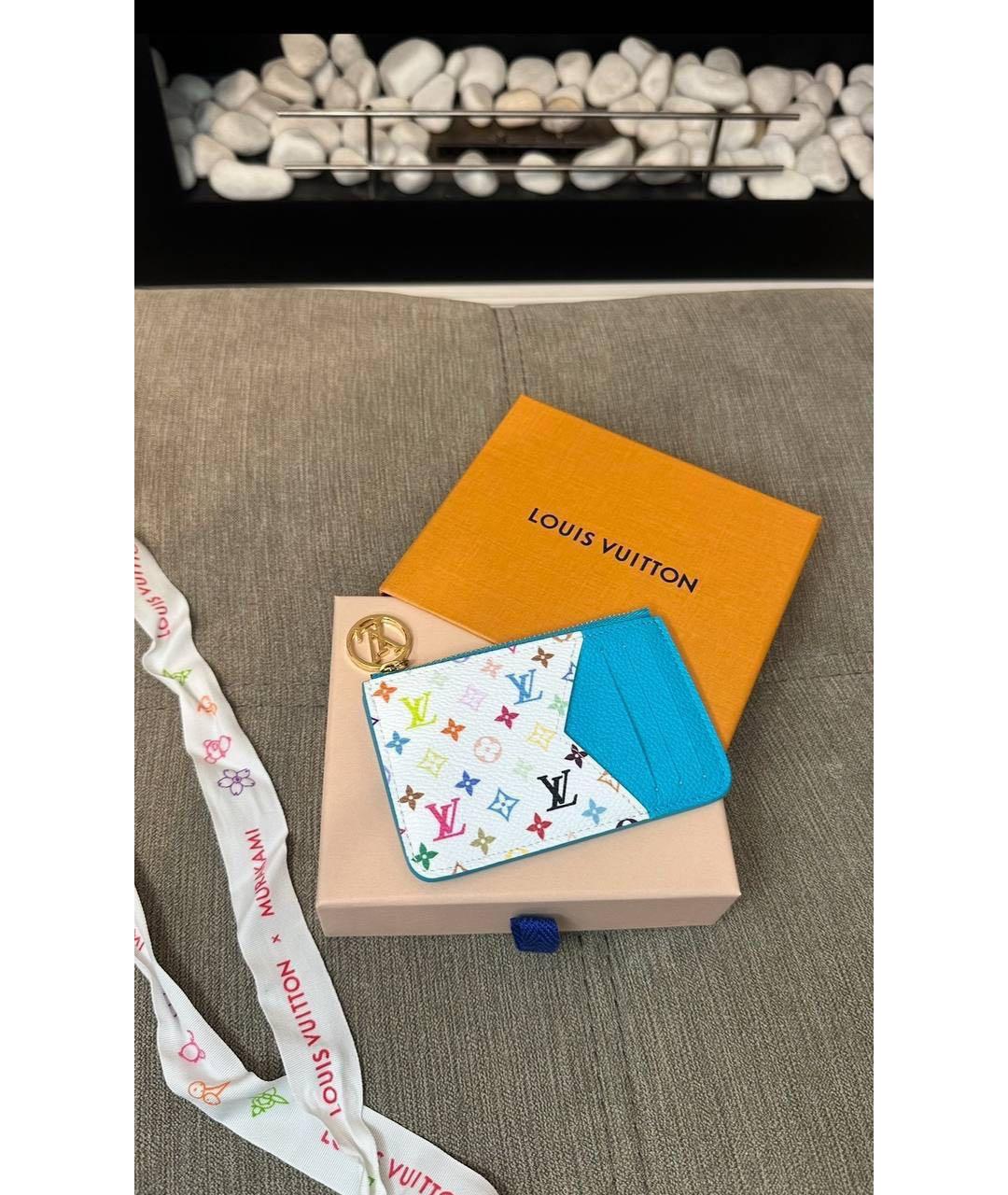 LOUIS VUITTON Бирюзовый кожаный кардхолдер, фото 3