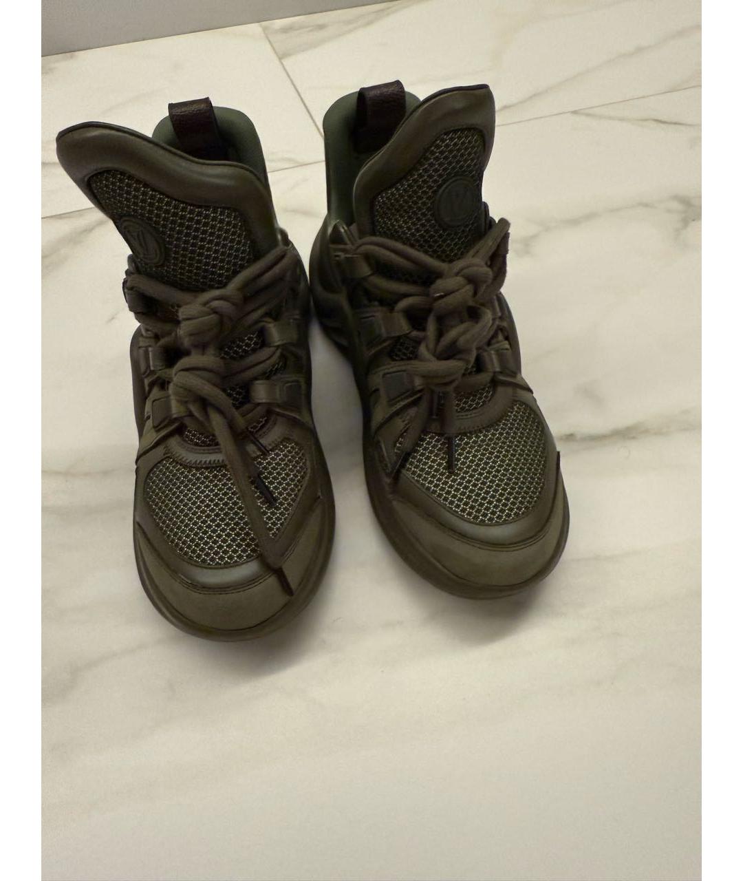 LOUIS VUITTON Хаки кроссовки, фото 2