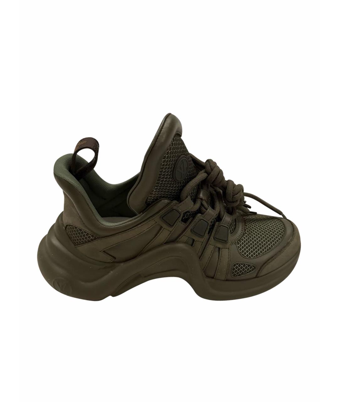 LOUIS VUITTON Хаки кроссовки, фото 1