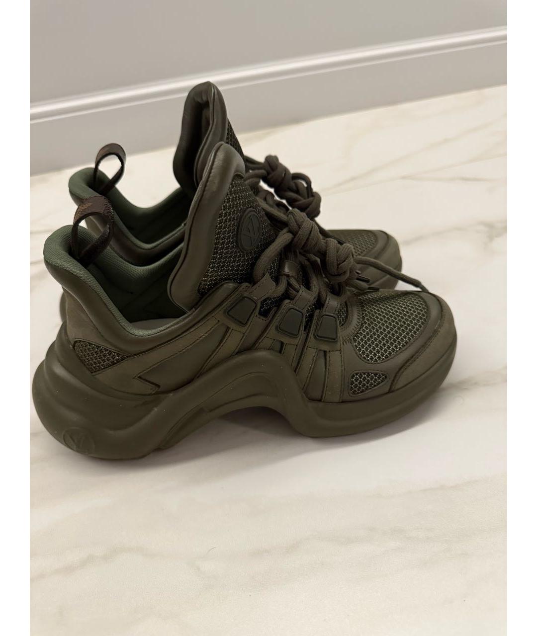 LOUIS VUITTON Хаки кроссовки, фото 5