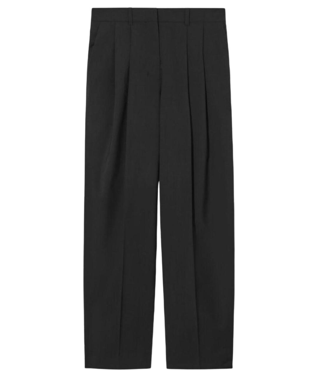 COS Черные шерстяные брюки широкие, фото 1